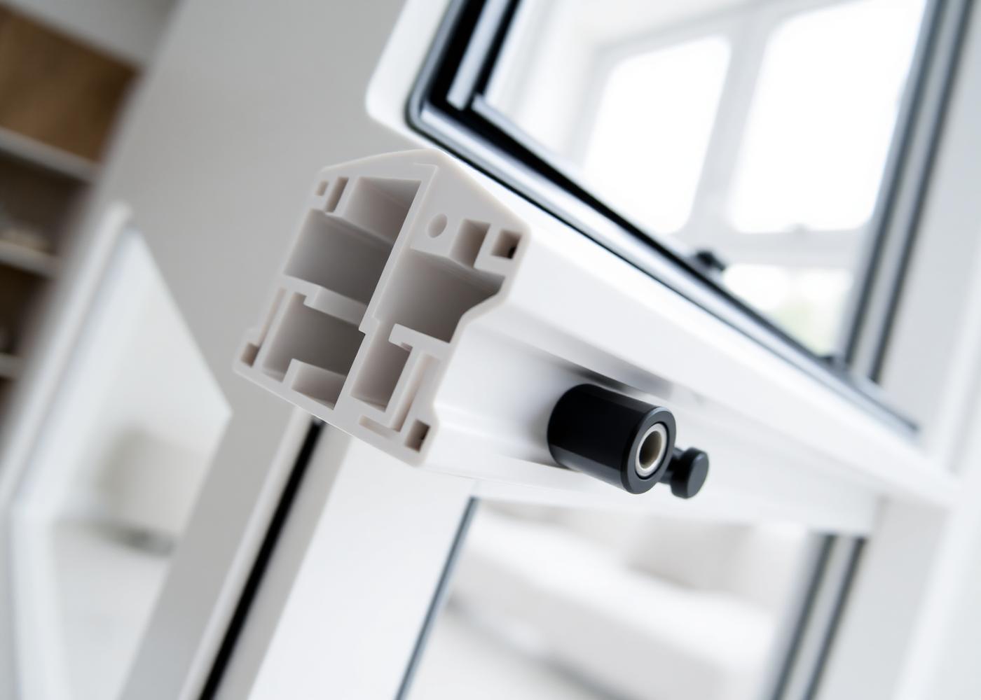 Detalhe do perfil de PVC multicâmara Ressoar